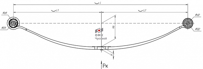 Задняя рессора Ford 771701FD-2912012-10