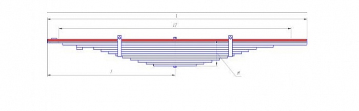 Лист № 1 рессоры задней МАЗ-500А-2912101-10/1