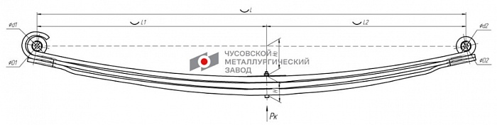 Передняя рессора Volvo FMX 3-листовая